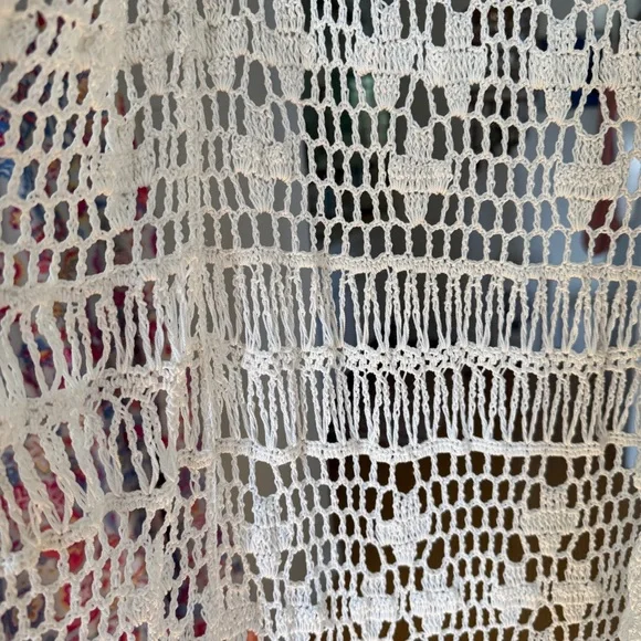 Anna Kosturova x Free People Handmade crochet Tassel Maxi Kimono Swim Coverup - Picture 9 of 9